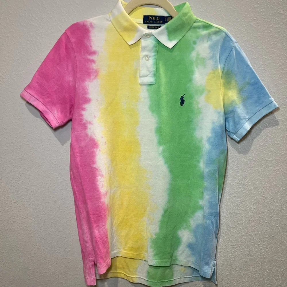 Polo Ralph Lauren Men's Tie Dye Polo Shirt Size S - Picture 3 of 12